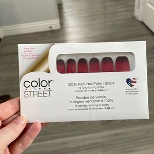 Color Street Red Sparkly Nails